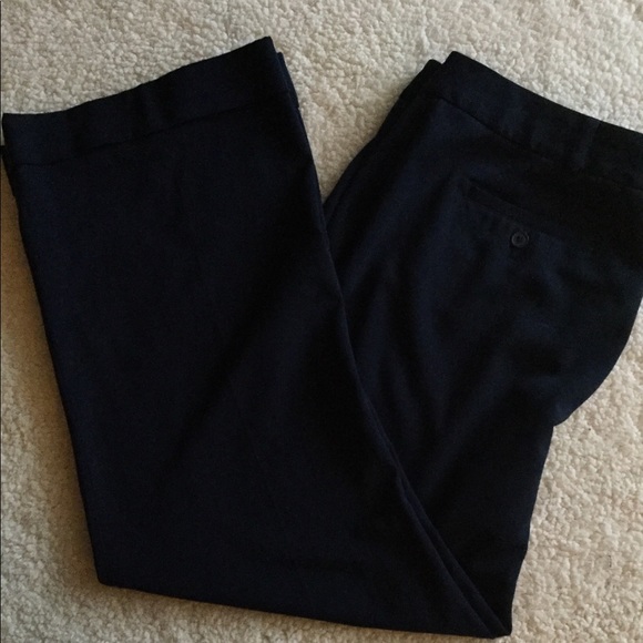 Navy Blue Stretch Dress Pants - Picture 2 of 4
